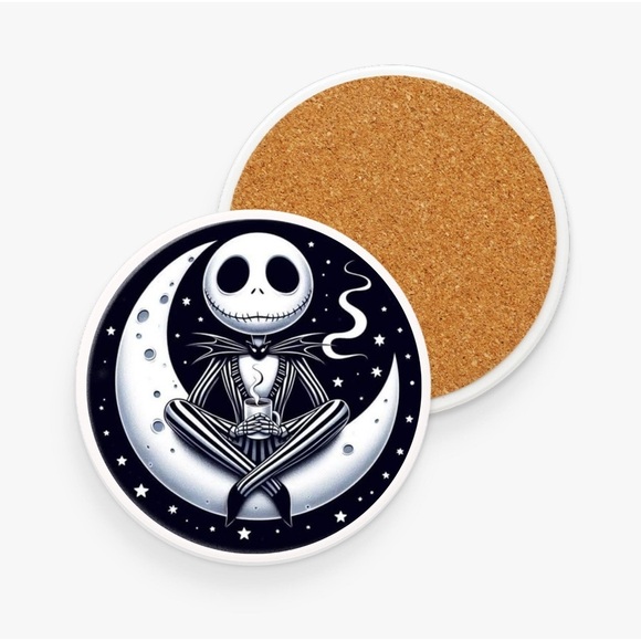Nightmare Before Christmas Ceramic Coasters (Set of 4) with Cork Base - Picture 4 of 4